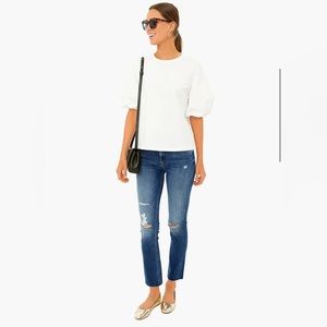 MOTHER Mid Rise Dazzler Ankle Fray - Weekend Warrior